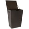 Rectangular Laundry Basket Made From Faux Leather in Wenge Finish